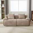 thumbnail image 4 of 73" Boneless Couch Loveseat Modular Sectional Sofa, Modern Deep Seat Sectional Couches for Living Room, Comfy Cloud Couch for Bedroom Apartment, Loveseat Sofa with 2 Pillows, No Assembly, Taupe, 4 of 11