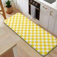 thumbnail image 5 of Yellow and White Checkered Pattern Kitchen Rug Mat,Kitchen Runner Rugs Non Skid Washable,Decorative Kitchen Floor Mats for Kitchen,Sink,Laundry,17"x47.2", 5 of 7