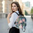 thumbnail image 6 of FORMRS Mini Backpack Purse for Women Quilted Travel Daypack Casual Shoulder Bag, Pink Flowers, 6 of 7