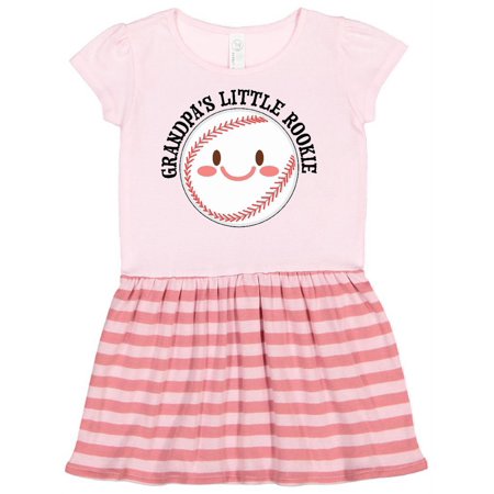 

Inktastic Grandpa s Little Rookie- baseball Gift Toddler Girl Dress