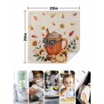 thumbnail image 4 of Fall Pumpkin Cloth Napkins Set of 4 Reusable Dinner Napkins, Retro Brown Coffee Autumn Eucalyptus Sunflower Cocktail Napkin Washable Table Napkins for Wedding/Holiday Party/Baby Shower 20"x20", 4 of 7