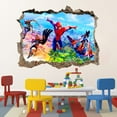 thumbnail image 5 of Spider-man Wall Sticker  3D Wall Sticker Children wall sticker Cartoon character wall sticker Cartoon background Wall decoration Birthday gift Children bedroom decoration 55*40CM, 5 of 6