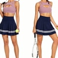thumbnail image 4 of Womens Tennis Athletic Skirts Summer Pleated High Waisted Inner Pockets Skorts Stretchy Tummy Control Workout Outfits, 4 of 5