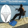 thumbnail image 4 of QualyQualy Bridge and Pier Fishing Net with Foldable Drop Net,Steel Hoop and Nylon Mesh，Gray, 4 of 8
