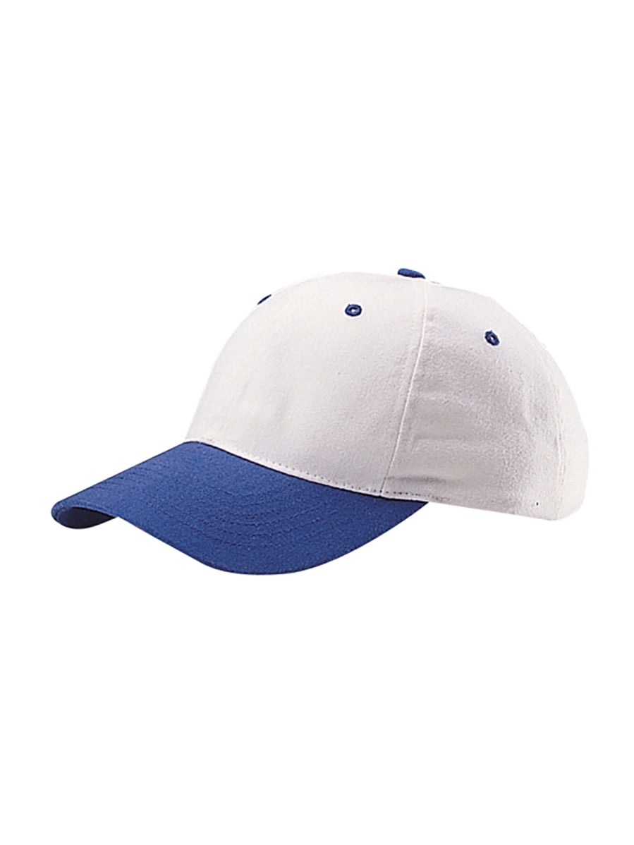 Brush Cotton Twill Cap - Natural/Royal 