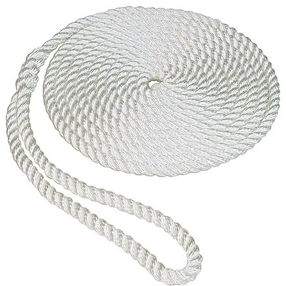 Unified Marine 50013001 Nylon Dockline- White - 0.38 in. x 20 ft.