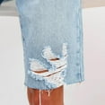 thumbnail image 7 of LIBRCLO Jeans for Women Broken Ripped Denim Half Shorts with Pockets High Waisted Fashion Shorts, 7 of 7