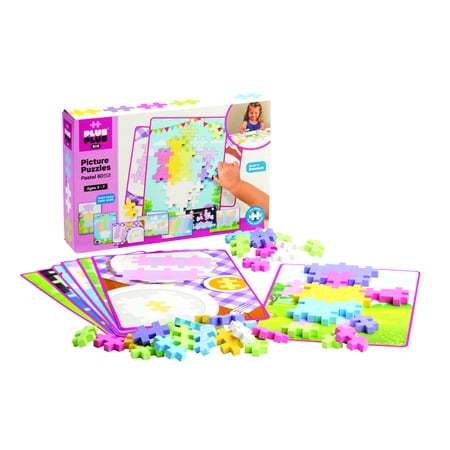 UPC: 0810265030694 | Plus-Plus BIG – BIG Picture Puzzles Pastel Color Mix – Construction Building Stem Toy Interlocking Large Puzzle Blocks for Toddlers and Preschool