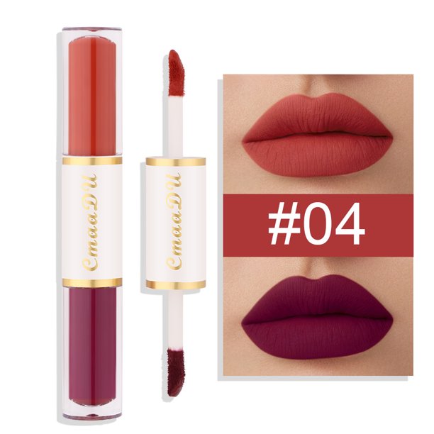 Kit de lápiz labial mate 5 en 1, tira combinada, tinte labial rojo aterciopelado sexy, taza antiadherente, brillo labial, aceite labial, maquillaje, conjunto cosmético de labios