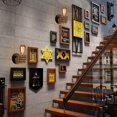 thumbnail image 3 of Aplique de pared, lámpara de pared industrial vintage Base de bombilla Edison E27 para pasillo Cocina Dormitorio Restaurante Café Iluminado (mano izquierda + plataforma Kuyhfg Bienvenido a Kuyhfg, 3 of 5
