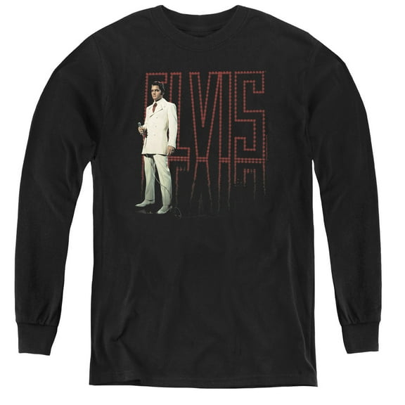 Elvis Presley - White Suit - Youth Long Sleeve Shirt - Large