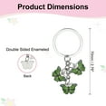 thumbnail image 2 of Uxcell Keychains for Women, Enameled Charm Keychain Car Key Ring Pendant Key Chains, Handbag Decor Yellowish Green, 2 of 6