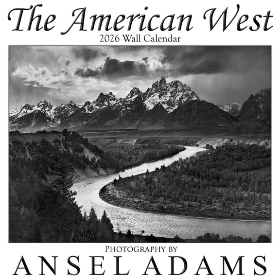 American West 2026 Wall Calendar with photos by Ansel Adams of national parks.