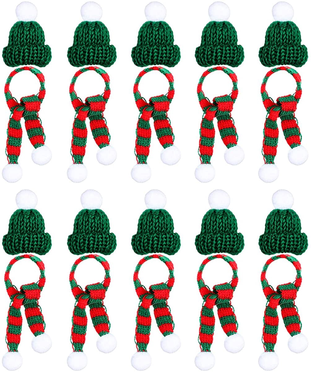 WESTOCEAN 20pcs mini Santa hats for 