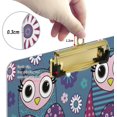 thumbnail image 4 of FMSHPON Cute Owls Clipboard Hardboard Wood Nursing Clip Board and Pull for Standard A4 Letter 13x9 inches, 4 of 7