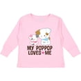 thumbnail image 3 of Inktastic My Pop Pop Loves Me Granddaughter Puppy Girls Long Sleeve Toddler T-Shirt, 3 of 5