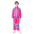thumbnail image 3 of Disfraz de hippie de fantasía de los años 80 y 90 para niños, disfraz de fiesta de discoteca, ropa de carnaval para niños y niñas, ropa de rock vintage de hip-hop, 3 of 5