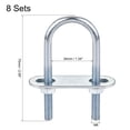 thumbnail image 2 of Uxcell U-Bolt redondo de acero M6 de 34mm de ancho interno y 75mm de longitud, 8 juegos, 2 of 4