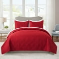 thumbnail image 2 of JML 3 Pieces King Quilt Set, Soft Lightweight Microfiber Bedspread,1 Quilt 2 Shams, Burgundy, 2 of 6