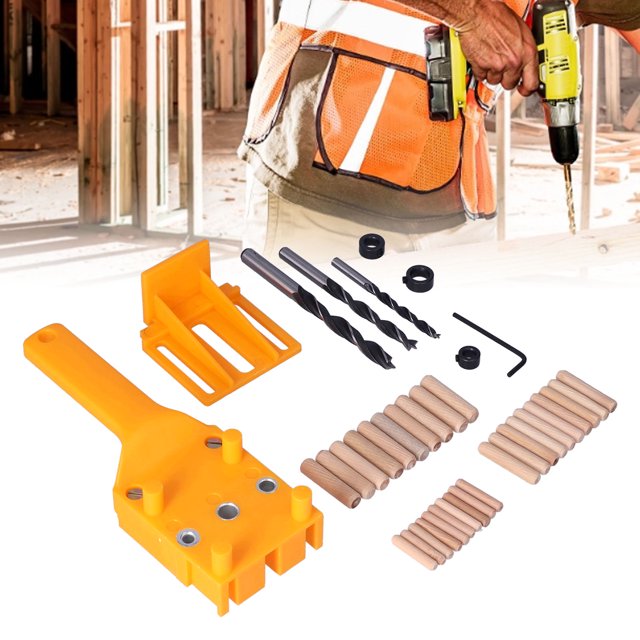 Kit De Plantilla Para Pasadores De Mano, Plantillas Para Pasadores De Madera Rápidas ABS, Taladro Ajustable De 6, 8 Y 10mm Para Carpintería