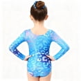 thumbnail image 6 of MEZZALL Outfit Sets Kids Girls Long Sleeve Performance Leotard With Glitter Print And Matching Shorts Hair Scrunchie For Dance Gymnastics Stage Adorable Children Fashion Clothes Sets, 6 of 9