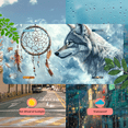 thumbnail image 5 of 1 Pcs License Plate Covers & Frames, Wolf and Dreamcatcher in a Snowy, Ethereal Scene For Decorative Front, Aluminum License Plate Covers & Frames Cover For Men Women, 12" X 6", 5 of 7