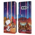 thumbnail image 1 of Head Case Designs Officially Licensed Peanuts Snoopy Space Cowboy Nebula Horse Riding Leather Book Wallet Case Cover Compatible with Samsung Samsung Galaxy S10e, 1 of 6