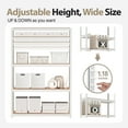 thumbnail image 2 of HOMEDANT House White 48" Wide Boltless Heavy Duty Garage Storage Shelving Adjustable 5-Tier Metal Shelves Laminated Organization Shelf Industrial Utility Rack Pantry Shed Office Store, 2 of 9