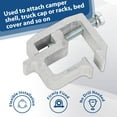 thumbnail image 4 of Kojem Truck Mounting Clamps Caps Camper Shell Topper Canopy Fit for Pickup Toyota Chevy Ford Dodge Gmc Ram Aluminum 4pcs, 4 of 11