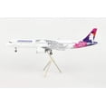 thumbnail image 4 of Airbus A321neo Commercial Aircraft "Hawaiian Airlines" White w/Purple Tail 1/200 Diecast Model Airplane by GeminiJets, 4 of 5