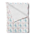 thumbnail image 2 of Pastel Soft Flannel Fleece Throw Blanket, Fairytale Character Cartoon Unicorns with Colorful Mane Hair and Stars, Cozy Plush for Indoor and Outdoor Use, 50" x 60", Blue Coral Yellow, by Ambesonne, 2 of 5