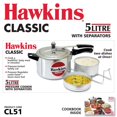 thumbnail image 2 of Classic Silver Aluminium Inner Lid Pressure Cooker With Separators, 5 Liters (CL51) | Base Thickness 3.25 To 4.06 MM, 2 of 4
