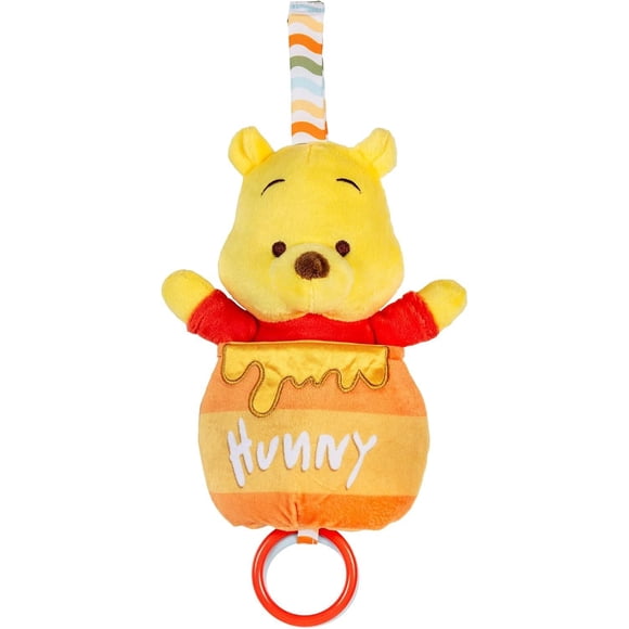 Kids Preferred Disney Baby Winnie The Pooh Pulldown Honeypot Ziggle Multi Sensory Activity Toy with Pull Down Rings for a Jiggle and On The Go Fun