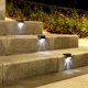 thumbnail image 2 of Brown4 Warm LightsStep Deck Lámpara de luz solar Led Iluminación impermeable para escaleras al aire libre para decoración de patio Luces solares de jardín, 2 of 4