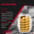 thumbnail image 5 of E-Z Lok Threaded Insert, Brass, Knife Thread, 6-32 Internal Threads, 0.375" Length (Pack of 25), 5 of 5