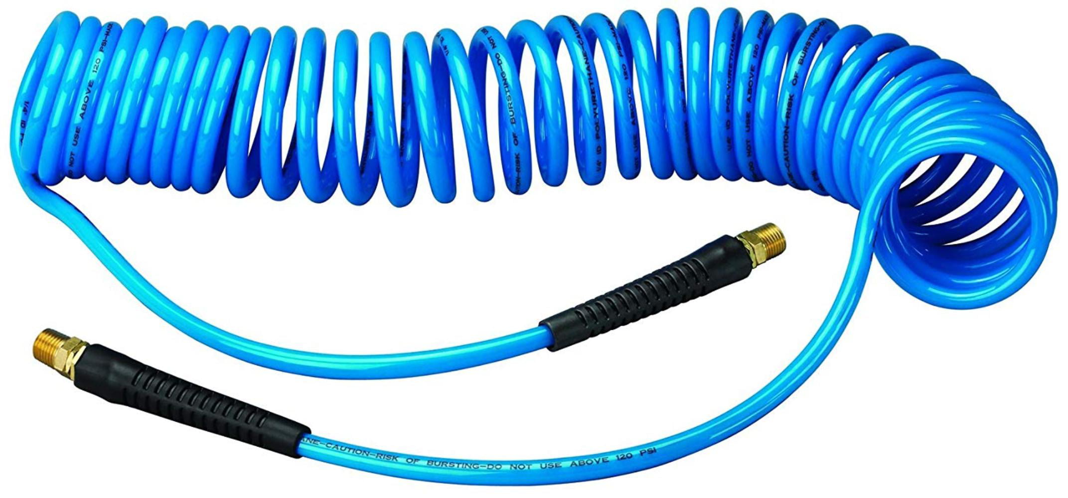 Blue Non-marring 1/4 X 25 Easy to carry Great Indoors or Out Lightweight Cold Weather Flexible Smooth Finish 25 ft Plews & Edelmann Amflo 12-25E Polyurethane Air Hose 