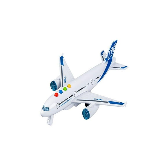 Toddlers Airplane Toys for 1-3, Press and Go Airplane Toys with Sounds and Lights,Early Education Learning Toys 2 in 1 Modes of Sound Playback, Kids Birthday Gifts for 1-2 Years Old