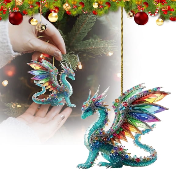 Christmas Ornaments Clearance! 1X Crystal Animal Pendant Crystal Small Animal Pendant Green Dragon