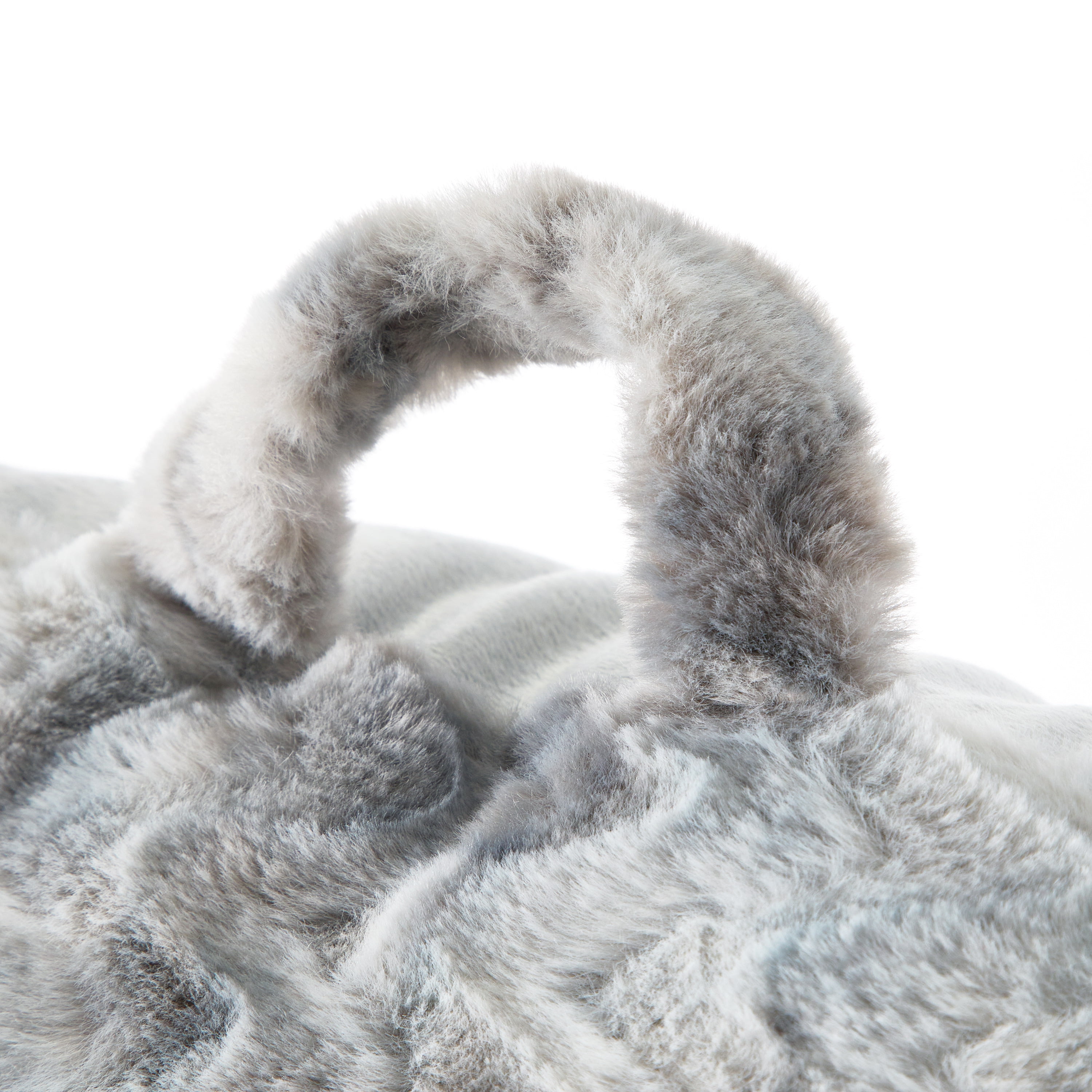 Pastel Tie-Dye Zigzag Faux Fur Bed Rest Pillow