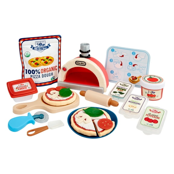 Little Tikes Creative Chefs Pizza Kit with Special Make-It Mix Play Sand, 18 Accessories, Realistic Pretend Play Chef, Boys, Girls, Ages 3