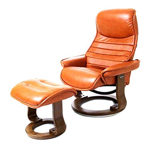 Veo Recliner & Ottoman - Cognac Color Top Grain Leather - Walmart.com