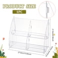 thumbnail image 2 of 2 Tier Acrylic Bathroom Organizer Shelf 10.95x8.5x4.1inch Clear Storage Display Rack Retail Desktop Display Stand for Bathroom Dorm and Kitchen DIY, 2 of 5