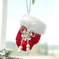 thumbnail image 4 of Luoshdecor Santa Hat Gloves Christmas Tree Hanging Ornaments,Snowflake Plush Cuff Winter Ornaments for Holiday Winter New Year Party Supplies, 4 of 7