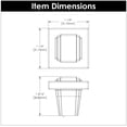 thumbnail image 3 of Belwith-Keeler B077497-SN 1.25 in. Belleclaire Cabinet Knob, Crysacrylic with Satin Nickel, 3 of 7