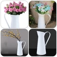 thumbnail image 3 of WRITWAA 2Pcs White Iron Flowerpot Home Desktop Vase with Creative Non Slip Design for Flower Arrangement, 3 of 8