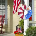 thumbnail image 5 of Independence Day Red And White And Blue Hawks Decorative Wreath, 5 of 5