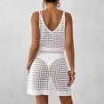 thumbnail image 5 of BOBOGOJP Womens Swimsuit Cover Up 2026 Summer Bathing Suit Cover ups Hollow Out Slit Bikini Cover Up Crochet Beach Dress White for Size L, 5 of 6
