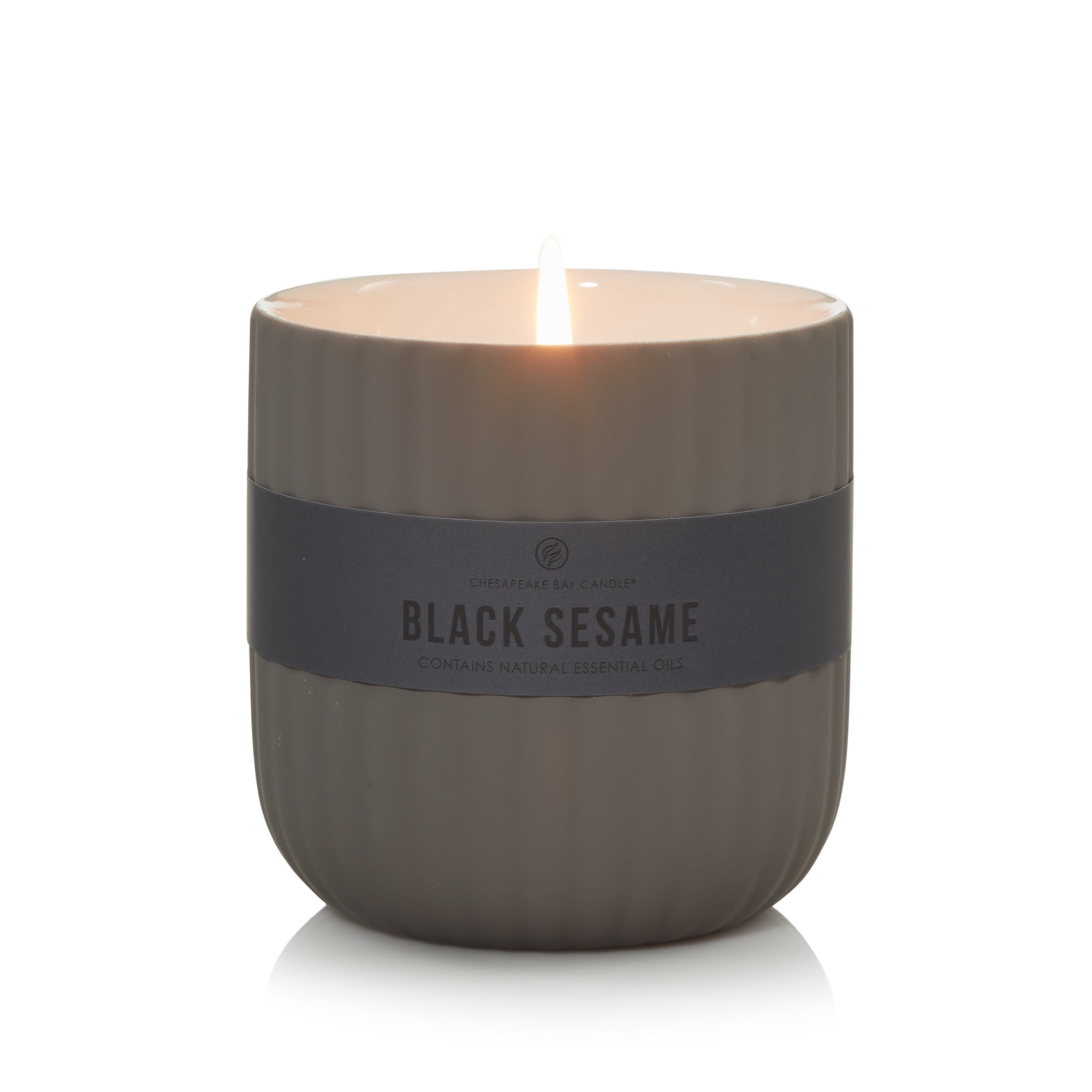 Chesapeake Bay Candle Minimalist Collection Black Sesame - 10.1oz Soft-Touch Medium Ribbed Jar Candle