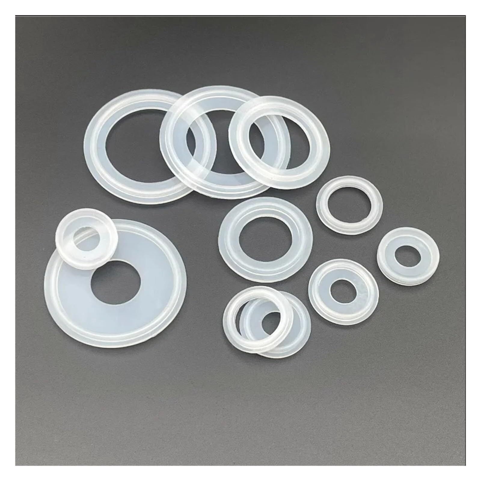 Sanitary clamp 2.5"(63mm) OD77.5mm Sanitary Tri-clamp Ferrule Silicone Sealing Strip Gasket Ring Washer,Tri-Clamp Ferrule Home Brewing(20Pcs)