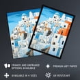 thumbnail image 3 of Santorini Greece Watercolour Painting Whitewashed Buildings Of Greek Island In Aegean Sea Art Print Framed Poster Wall Decor 12x16 inch, 3 of 5